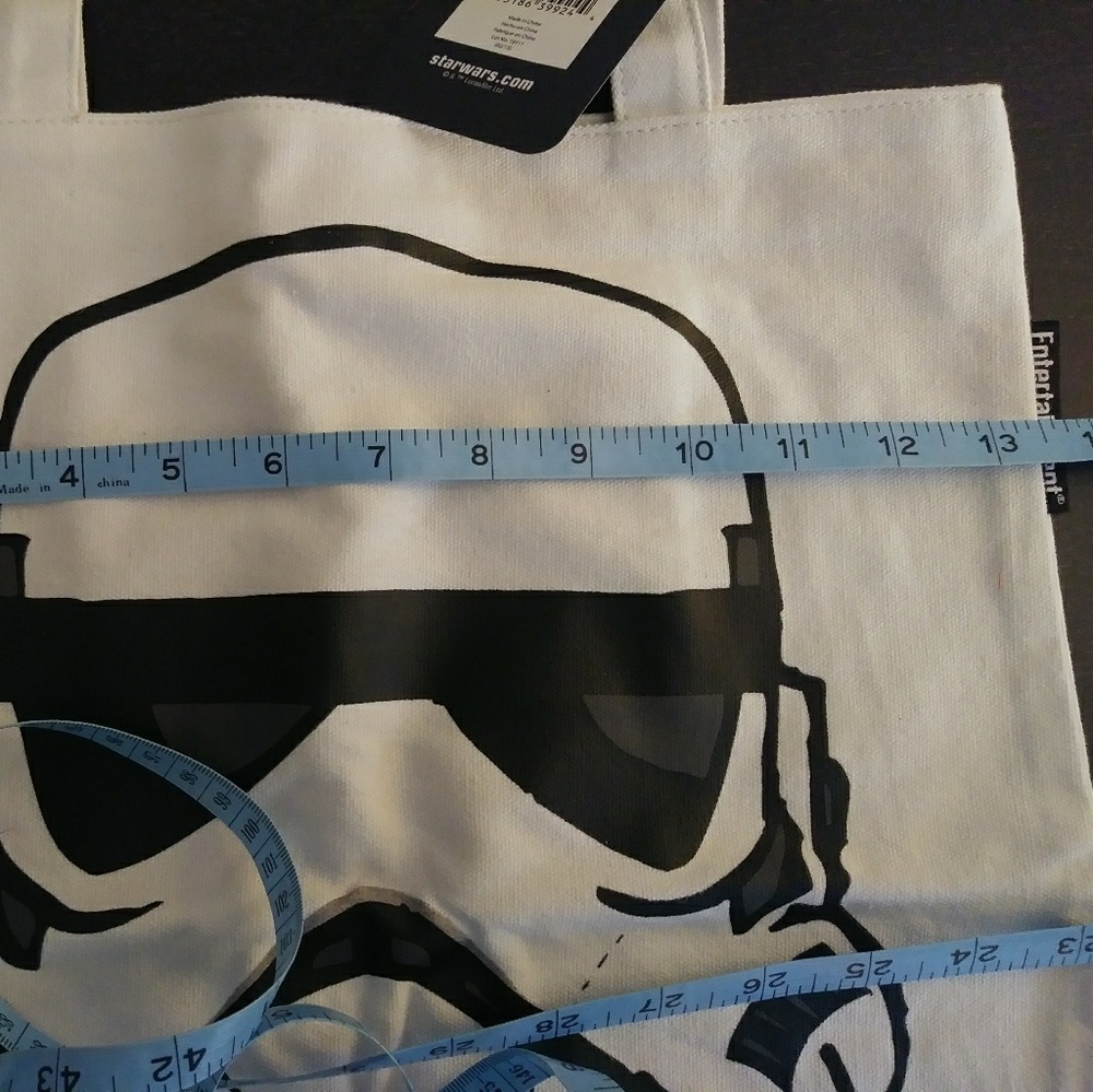 🆕🎁Star Wars White Canvas Storm Trooper Tote Bag - Picture 4 of 5